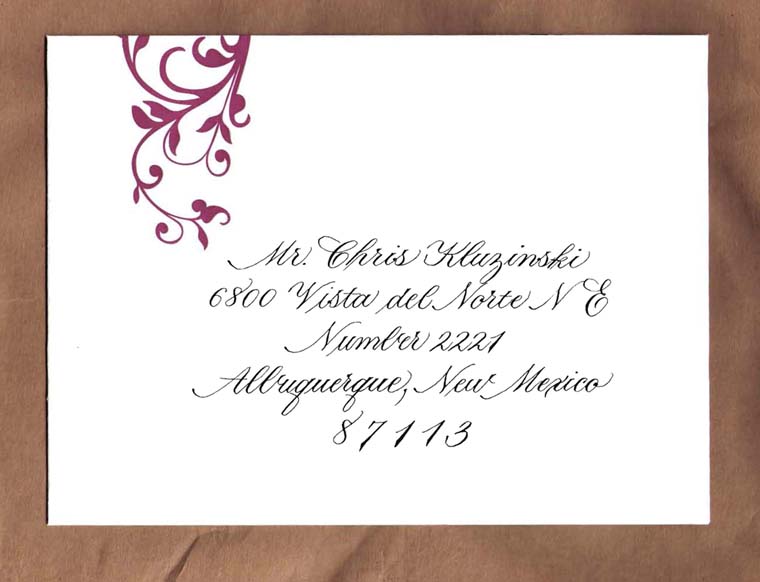 Envelope Calligraphy